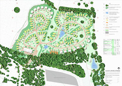 The proposed site plan after the two stages of development